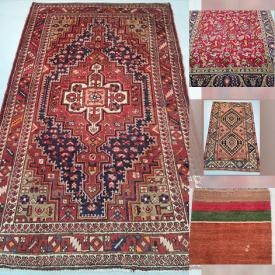 MaxSold Auction: This online auction features Persian rugs & runners made in Tabriz, Bakhtiar, Hamedan, Ardebil, Baluch, Mahal, Lori, Mir, and Zanjan.