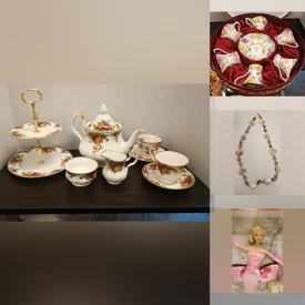 MaxSold Auction: This online auction features vintage fishing gear, vintage jewelry, brass teapots, cookie jar, decanter set, collectible Barbies, vintage toys, teacup/saucer sets, collector plates, Lennox figurines, Royal Doulton figurines, Ukrainian eggs, sewing machine, watches, and much, much, more!!!