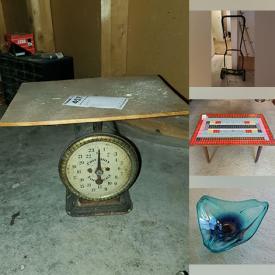 MaxSold Auction: This online auction features desk, table & chairs, garden stones, vintage medicine bottles, small kitchen appliances, office supplies, exercise equipment, DVDs, art glass, games, calligraphy tools, stamps, garden tools, ladders, push mower, and much, much, more!!