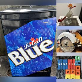 MaxSold Auction: This online auction features Labatt bar fridge, new moving blankets, vintage accent tables, power tools, art glass, Precious Moment figurine, decanter, games, toys, Wade figurines, vintage children’s books, and much, much, more!!