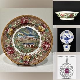 MaxSold Auction: This online auction includes a handmade baltic amber pyramid, carvings, porcelain art cup, glass candleholder, wall art, antique Chinese plates and other decorative plates, vases, incense burners, amphora ashtray, stamps and more!