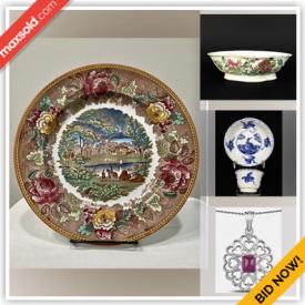 MaxSold Auction: This online auction includes a handmade baltic amber pyramid, carvings, porcelain art cup, glass candleholder, wall art, antique Chinese plates and other decorative plates, vases, incense burners, amphora ashtray, stamps and more!