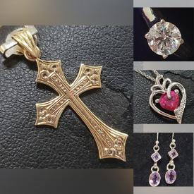 MaxSold Auction: This online auction includes gemstones such as Zircon, Star Sapphire and other Moissanite, Diamond, Marcasite,  Amethyst, Spessarite and other gemstone jewelry, sterling silver pendants, rings and much more!