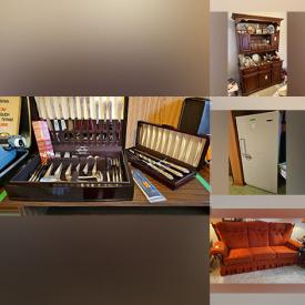 MaxSold Auction: This online auction includes furniture such as dressers, shelving units, cabinets, vinyl chairs, wood table and others, kitchenware, small kitchen appliances, Royal Doulton china, Frigidaire freezer, MTD lawnmower, yard tools, seasonal decor, clocks, Kenmore dehumidifier, cleaning supplies, painting accessories, toiletries, exercise equipment, sewing machine, linens, CDs, wall art, Kirby vacuum, vintage games and much more!