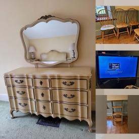 MaxSold Auction: This online auction features French Provincial bedroom set, desks, dining room set, TV, garden art, microwave, couch, and much, much, more!!