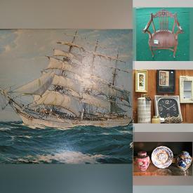 MaxSold Auction: This online auction features Signed wood frame ocean ship oil canvas, Religious Art Paintings, Floral Mirrors, clock, Porcelain jar vases, Necklaces, cube projector, beads and charms, Jewelry stand holders for bracelets, miniature Pewter vases, and CD and DVD holder. Also includes porter cable router, Hoover vacuum, bar light fixtures, miscellaneous tools and hammer, polishing and finishing pads, torque wrench, hand saw and sickle. Includes presto nails, leather tool belt, engraved wood signs, silverware, Barbie dolls and accessories, pillows, picture frames and craft paint. Also includes cutting torches skills saw power, car jumper cables, wicker basket, round white table, collectibles art, figurines, dollies, wood bookcase and much more!
