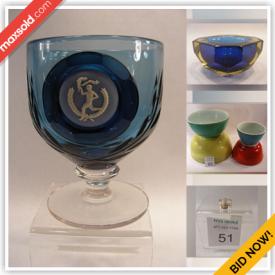 MaxSold Auction: This online auction includes Italian art glass, vintage lead crystal, Wedgwood, hand blown glass, Indigenous art, 14k and sterling silver hummingbird ring, vintage international decor, vintage Pyrex, Indonesian cotton scarves, hand thrown pottery, vintage board games, 1st edition books, and more!