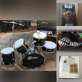 MaxSold Auction: This online auction features drum set, Disney VHS, DC comic books Dark Knight, men’s shoes, stamps, guitars, vintage Barbies, VR headset, sports trading cards, jewelry, Batman collectibles, bike, golf clubs, and much more!