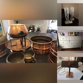 MaxSold Auction: This online auction features antique bridge lamps, copper kitchenware, BMP, antique vanity, boudoir lamps, costume jewellery, art pottery, decorative plates, TV, mini fridge, and much, much, more!!