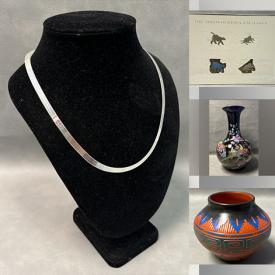MaxSold Auction: This online auction features Chinese umbrella stand, cloisonne plate, Imari serving bowl, teacup/saucer sets, vintage Asian hand fans, Shoushan carved sculptures, vintage doll tea set, jade carved pendants, costume jewelry, framed wall art, art glass, and much, much, more!!!