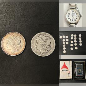 MaxSold Auction: This online auction features numismatic clock, foreign money, watches, vintage lighters, silver coins, men’s cufflinks, and much more!