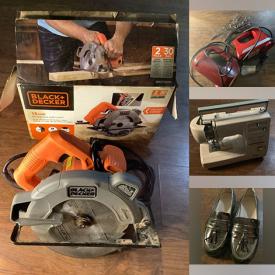 MaxSold Auction: This online auction features power tools, small kitchen appliances, sewing machine, table lamps, garden pots, desktop computer, video games, games, patio furniture, and much, much, more!!