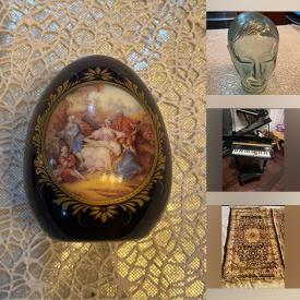 MaxSold Auction: This online auction features wheelchair, coins, milk jugs, banknotes, camera, sewing machine, laptop, stereo components, antique child’s grand piano, wood carving, jewelry, vintage books, praying mats, sports trading cards, and much, much, more!!