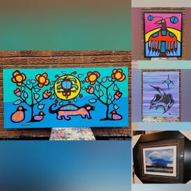 MaxSold Auction: This online auction features original artwork by Karl Burrows, Stephen Snake, Josh Kakegamic, Carlson Kakegamic, Randy Knott, Peter Bighetty, Don Chase, Bruce Wynne, and fine art prints by Bruce Morrisseau, Christian Morrisseau, and TV monitor, and much, much, more!!