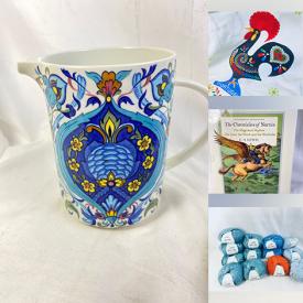 MaxSold Auction: This online auction features teacup/saucer sets, puzzles, art books, silk scarves, yarn, metal clay kit, vintage jug, coins, jewelry, watches, cat tree, art supplies, camera, and much, much, more!!