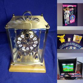 MaxSold Auction: This online auction features Rock and Roll band t-shirts, Pokemon collectibles, Yu-Gi-Oh cards, watches, antique mantle clock, art glass, games, Star Wars collectibles, collectible toys, guitar, outerwear, hand tools, arcade game, and much more!