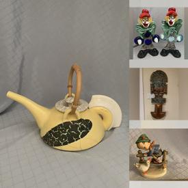 MaxSold Auction: This online auction features art pottery, art glass, cloisonne vases, ukulele, collectible belt buckles, Batik art, pet products, Hummels, new men’s shoes, die-cast models, and much, much, more!!