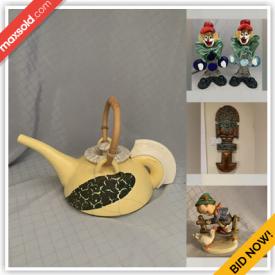 MaxSold Auction: This online auction features art pottery, art glass, cloisonne vases, ukulele, collectible belt buckles, Batik art, pet products, Hummels, new men’s shoes, die-cast models, and much, much, more!!