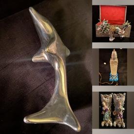 MaxSold Auction: This online auction features Capidamonte-Style bowl, Hoselton sculpture, vintage Cloisonne dragon, Art Deco glass table lamp, art glass, guitar, terracotta warrior figure, area rug, wicker vanity, and much, much, more!!