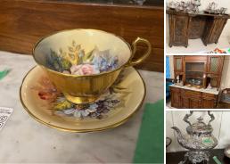 MaxSold Auction: This online auction features stair lift, candelabras, mantle clock, settee, area rug, antique cabinets, teacup/saucer sets, desks & chair, file cabinets, game table, and much, much, more!!