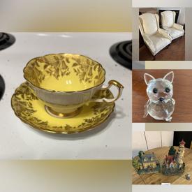 MaxSold Auction: This online auction features office supplies, desk & chair, teacup/saucer sets, small kitchen appliances, decanters, Royal Doulton figurine, Hummels, binoculars, bar stools, collector plates, TVs, art glass, milk glass lamps, games, fitness gear, exercise equipment, Christmas village, art supplies, yarn, hand tools, toys, yard tools, BBQ grill, and much, much, more!!!