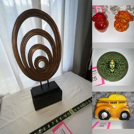 MaxSold Auction: This online auction features art pottery, wood sculpture, art glass, action figures, cookie jar, stereo components, Barbie dolls, board games, gemstone globe, and much, much, more!!!