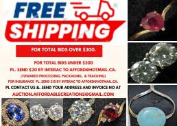 MaxSold Auction: This online auction features loose gemstones such as peridot, opals, rubies, tanzanites, zultanite, emeralds, and moissanite earrings & rings, brown diamond rings, sterling silver jewelry, coins, silver men’s chain, jewelry findings, and much, much, more!!