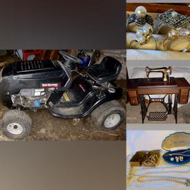 MaxSold Auction: This online auction includes furniture such as chairs, tables, student’s desk, rocking chair and others, vintage jewelry, vintage utensils, trinket boxes, books, accessories, clothing, laminate flooring, tools, miniature car models, rototillers, Yard Machines riding mower and other yard tools, Blue Mountain pottery, china, kitchenware, small kitchen appliances, antique crocks, lamps, baskets, lamps, linens, brassware, electronics, DVDs, Dream Vision headset, disco ball, sports items, board games, dollhouses, toys and much more!