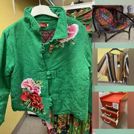 MaxSold Auction: This online auction features new women’s designer clothing, new ladies shoes, vintage saloon doors, retail display racks, mirrors, vintage cane chairs, desk, and much, much, more!!