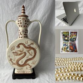 MaxSold Auction: This Charity/Fundraising Online Auction features vintage Chinese dragon vase, comics, pearls, banknotes, teacup/saucer sets, LE Barbie dolls, calligraphy set, Pokemon cards, studio pottery, power & hand tools, art glass, Matryoshka dolls, stamps, commemorative fan, vintage cinnabar box, soapstone sculpture, TV, plumbing supplies, toys, stereo components, office supplies, yard tools, and much, much, more!!