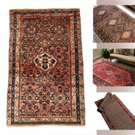 MaxSold Auction: This online auction includes rugs including Turkmen backrests, Borujerd rug, Zanjan rug, Khorasan rug, Baluch rug, Gharajeh runner, Shiraz carpet and more!