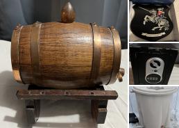 MaxSold Auction: This online auction includes a mini whiskey barrel, wood tables, mini safe, MCU plaque,  rain barrel, porcelain dolls, Cabbage Patch dolls, Vampirina figures, toy cars, wood blocks and other children’s toys, board games, books, wall art, decor, map, wooden wall mount storage box, ankle weights, mini crocks, vintage drawer pulls and other hardware, clothing and much more!
