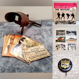 MaxSold Auction: This online auction features vintage advertising tins, vintage oil lamp, vintage bottles, Bossons wall heads, vintage Toby jugs, stoneware crock, teacup/saucer sets, The Royals collectibles, vintage postcards, gaming soldiers, vintage games, Bunnykins, vanity sets, vintage horse brass, vintage ashtrays, Disney collectibles, vintage costume jewelry, vintage buttons, and much, much, more!!