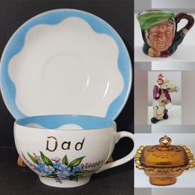 MaxSold Auction: This online auction features vintage Noritake dishware, vintage etched glass, area rugs, vintage tobacciana, vintage porcelain figurines, depression glass, carnival glass, teacup/saucer sets, Mexican pottery, amber glass, new beauty products, and much, much, more!!