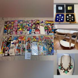 MaxSold Auction: This online auction features coins, power & hand tools, Royal Doulton figurines, comics, antique blue plates, Tiffany-style lamps, office supplies, art glass, chainsaw, stamps, vintage books, jewelry, fishing gear, vintage pocket watches, Manga collection, and much, much, more!!