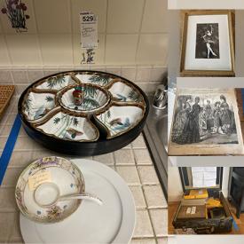 MaxSold Auction: This online auction features costume jewelry, watch, small kitchen appliances, teacups, laptop, framed artwork, office supplies, Electrolog compact stove, vintage chairs, seasonal lamp, women’s clothing, home health aides, glass art, cubby stand, and much more!