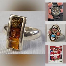 MaxSold Auction: This online auction features sterling silver jewellery, smartwatch, vintage postcards, vintage plastic figures, watches, gemstone jewellery, sports trading cards, antique cereal trading cards, vinyl records, and much, much, more!!