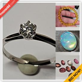 MaxSold Auction: This online auction includes Moissanite rings, amber and other bracelets, Moissanite pendant, gemstones such as Rainbow Moonstone, Opal, Citrine, Amethyst, Sapphire, Malachite, Smokey Quartz, Aquamarine, Sapphire, Onyx, Yellow Moissanite,  Rutilated Quartz, Zircon and much more!