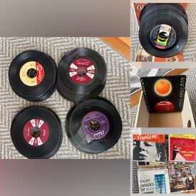 MaxSold Auction: This online auction includes 45 rpm records, 78 rpm records, Decca record boxes, vintage record caddies, and much more!