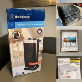 MaxSold Auction: This online auction features NIB heaters, NIB LED light, watches, NIB massagers, DVDs, BBQ grill, new slippers, vintage mirror, new beauty products, tent, men’s shoes, and much, much, more!!