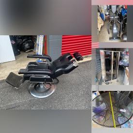 MaxSold Auction: This online auction features barber chairs, party supplies, educational supplies, exercise equipment, garden tools, patio table, and much more!!