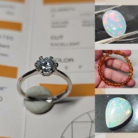 MaxSold Auction: This online auction includes gemstones such as Aquamarine, Sapphire, Apatite, Citrine, Quartz, Onyx, Opal, Moissanite, Tourmaline, Topaz and others, jewelry including a Moissanite ring, Baltic Amber, Jade, Obsidian bracelets and more!
