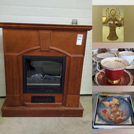 MaxSold Auction: This online auction features electric fireplace, window AC units, dinette set, area rugs, mirrors, patio furniture, canoe, wood cubby shelf, office chairs, riding toys, teacup/saucer sets, craft supplies, collector plates, sewing machine, puzzles, power tools, wheelchairs, medical aids, and much, much, more!!