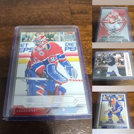 MaxSold Auction: This online auction features sports trading cards such as Messi, Tiger Woods, Tim Stutzle, Brock Purdy, William Nylander, Auston Matthews, Connor McDavid, Travis Kelce, Sidney Crosby, Wayne Gretzky, and much, much, more!!