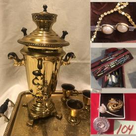 MaxSold Auction: This online auction includes original art, furniture such as wooden liquor cabinet, wooden desks, high chair and wrought iron set, books, home decor, costume jewelry, glassware, cookware, vinyl records, stamp collections, pocket watches, vintage lamps, linens, power tools, and much more!