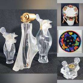 MaxSold Auction: This online auction features Mikasa china, crystal goblets, novelty teapots, crystal figures, vintage Jeannette glass, decanters, teacup/saucer sets, new beauty products, porcelain platters, art glass, perfume bottles, cranberry glass, depression glass, and much, much, more!!!