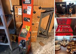 MaxSold Auction: This online auction includes sterling silver, fine china, furniture such as shelving units, vintage dresser, MCM chairs, MCM dining table with leaves, and display cabinets, power tools, DVDs, electronics, small kitchen appliances, stereo systems, movie projectors, and much more!