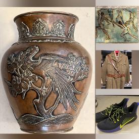 MaxSold Auction: This online auction includes original signed paintings such as watercolours and acrylic on canvas, antique brass and copper ware, vintage lanterns, Nike shoes, comic books, graphic novels, gaming headsets, diecast cars, phone cases, costume jewelry, hardware and much more!