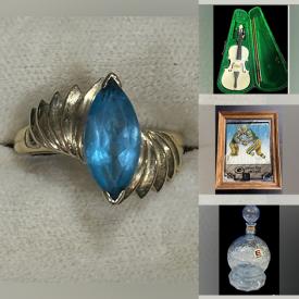 MaxSold Auction: This online auction features gold rings, sterling silver rings, oil paintings, vintage viola, vintage accordion, vintage mirrors, Funko Pops, vintage Tiffany style lamp, puzzles, vintage figurines, vinyl records, decanters, vintage bottles, Coca-Cola collectibles, and much, much, more!!