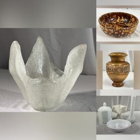 MaxSold Auction: This online auction features art glass, Carnival glass, art pottery, solar powered dancer collection, vintage Japanese prints, Andrew Wyeth print, vintage dollhouse furniture, depression glass, milk glass, collector plates, brassware, vinyl records, vintage children’s books, and much more!